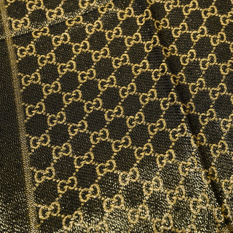 Image 3 of グッチ GUCCI 499352 3G119 1075 マフラー ラメ GG ジャカードショール