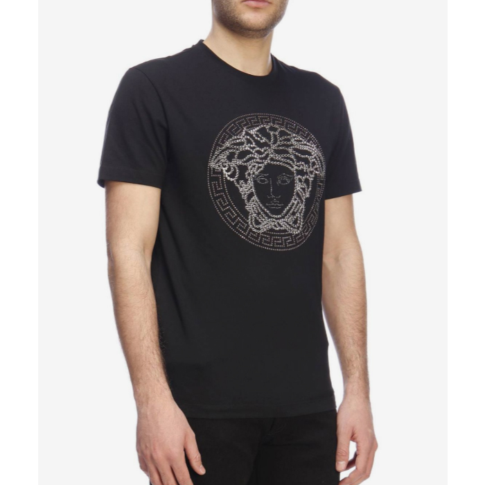 Image 3 of ヴェルサーチメンズ ブラック メデューサヘッドラウンドネック半袖Tシャツ A78902 A224620 A946