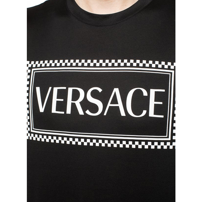 Image 5 of ヴェルサーチメンズニューコットンブランドレタープリントメンズ半袖Tシャツ A81548 A201952 A008