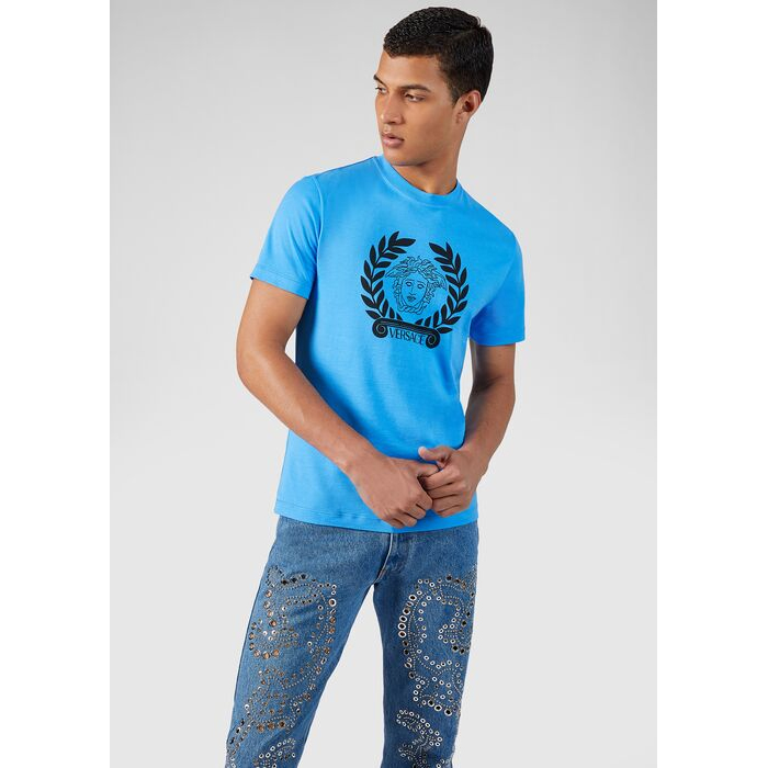 Image 3 of ヴェルサーチメデューサプリントメンズ半袖Tシャツ A85156 A228806 A1400