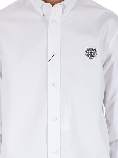 Image 4 of ケンゾーメンズ チェストタイガー刺繡 白 ボタンダウンシャツ 5CH400 1LD 01