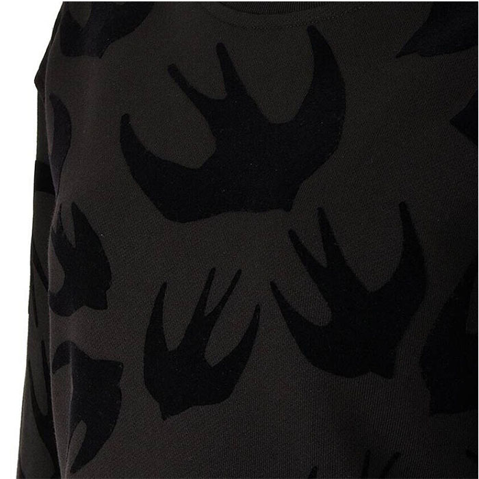 Image 5 of アレキサンダー マックイーンレディースブラックコットンスワローロングドレス 379194 KT64 1000